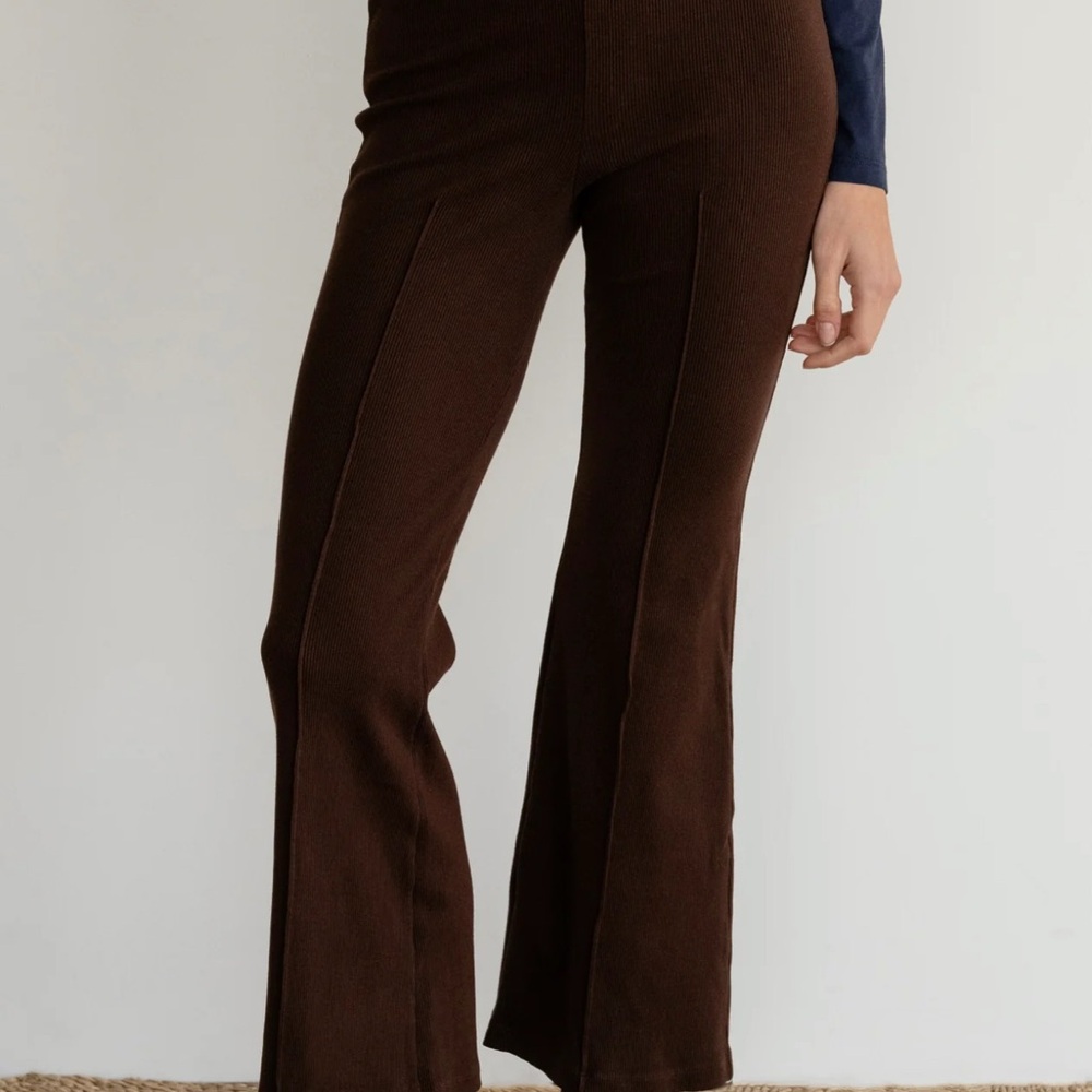 DONNI rib kick flare - size M - espresso
